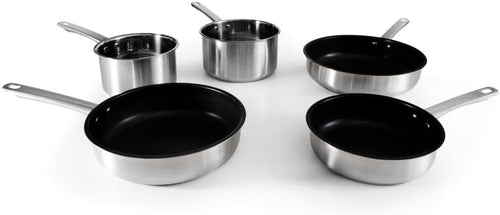 Kitchencook Batterie De Cuisine 5 Pcs Acier Inoxydable Anti Adhésif