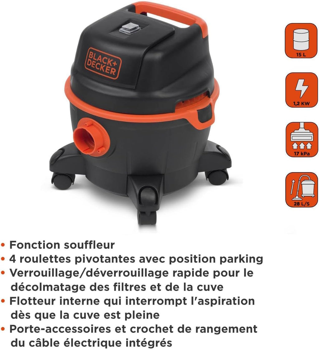Aspirateur eau et poussière BLACK+DECKER