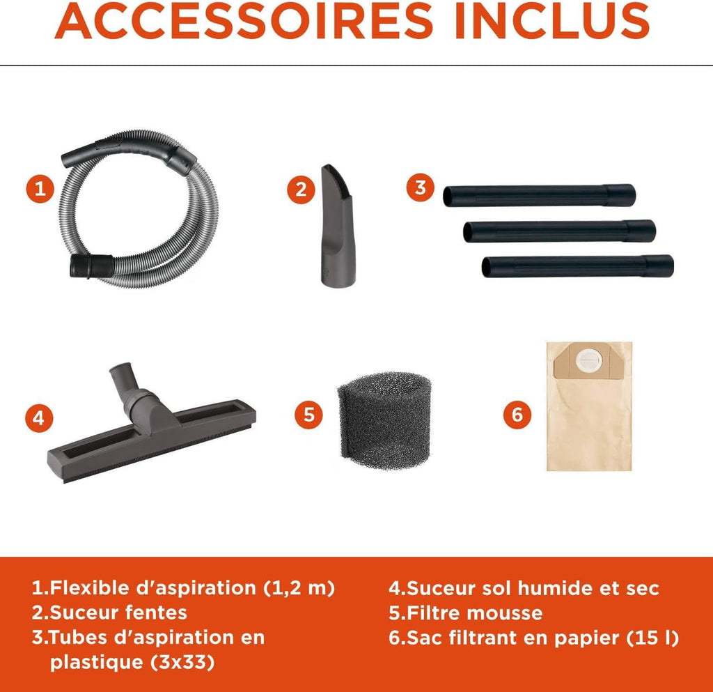 Aspirateur eau et poussière BLACK+DECKER