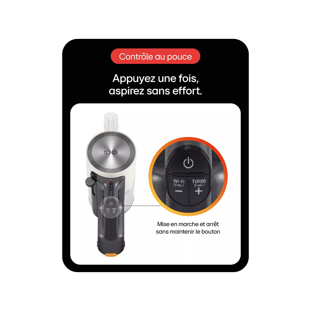 LG A9C‑SLIM1C – Aspirateur balai sans fil